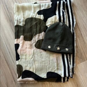 Camouflage Women’s  Scarf and Beanie Set